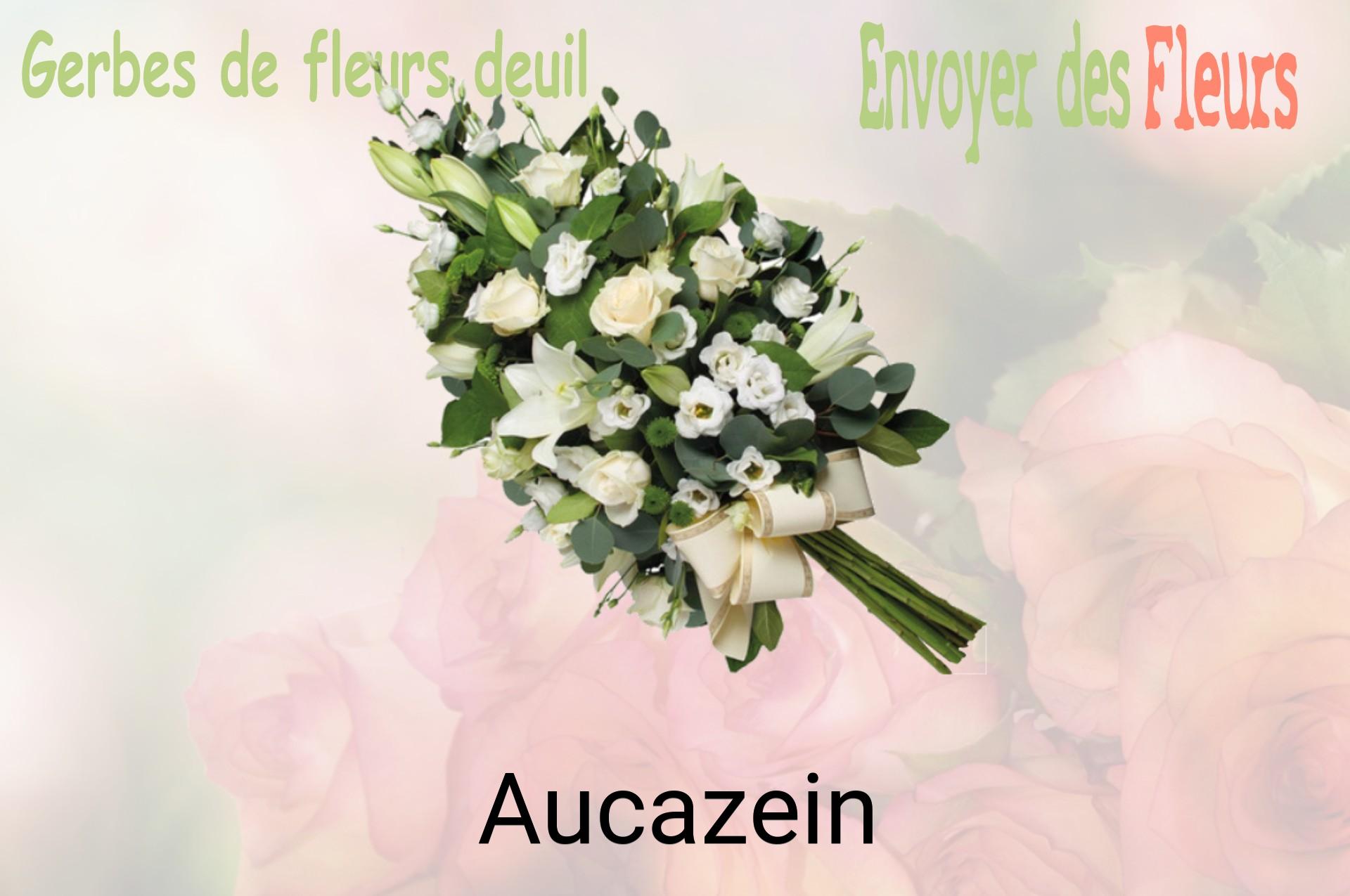 Gerbe de fleurs de deuil livrée à Aucazein